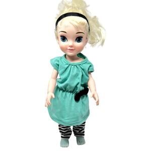 Disney Princess Doll Frozen Blond Blue Eyes Cute Dress Headband Collectible Toy
